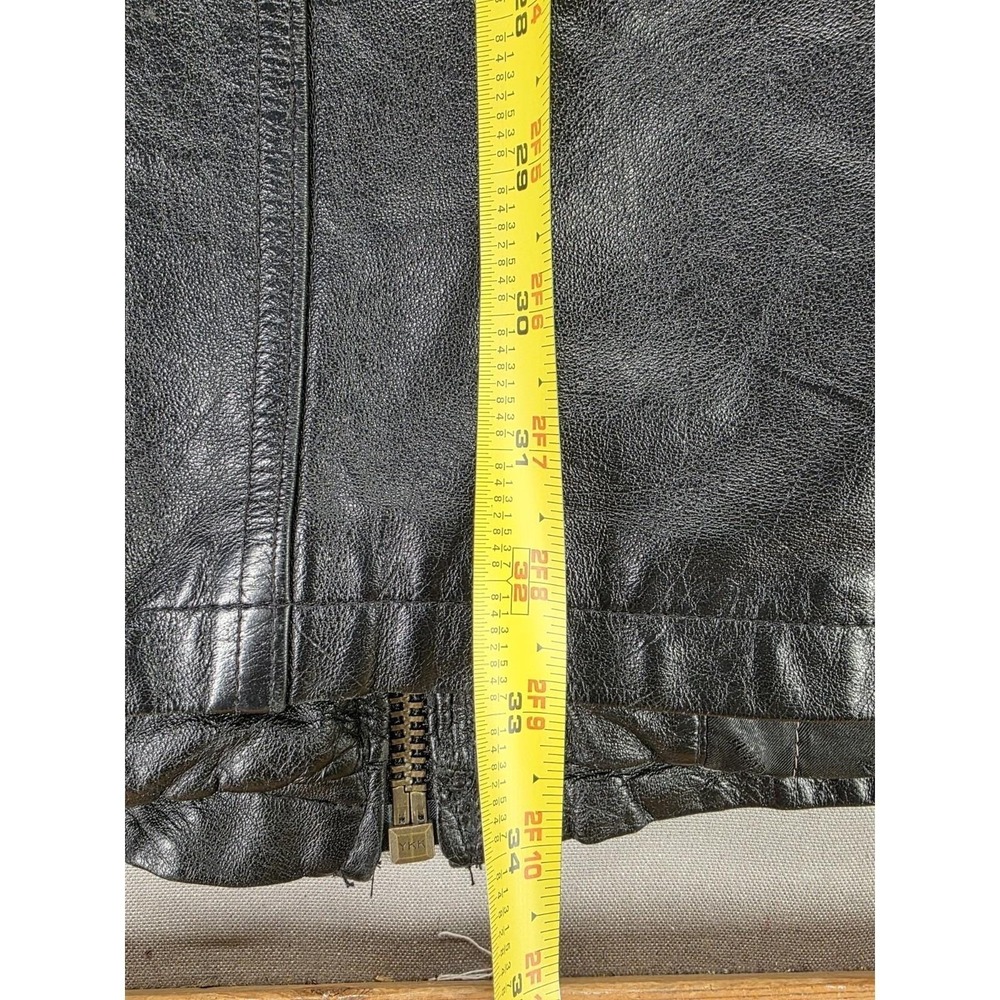 M Julian x Wilsons Leather Men Leather Trench Coat Black Vintage Y2K Gorpcore - Picture 13 of 16
